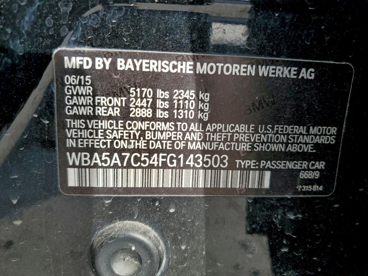 2015 BMW 528 XI photo 12