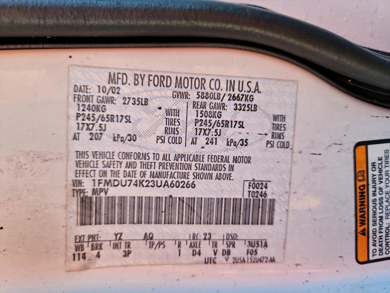 2003 FORD EXPLORER EDDIE BAUER photo 13