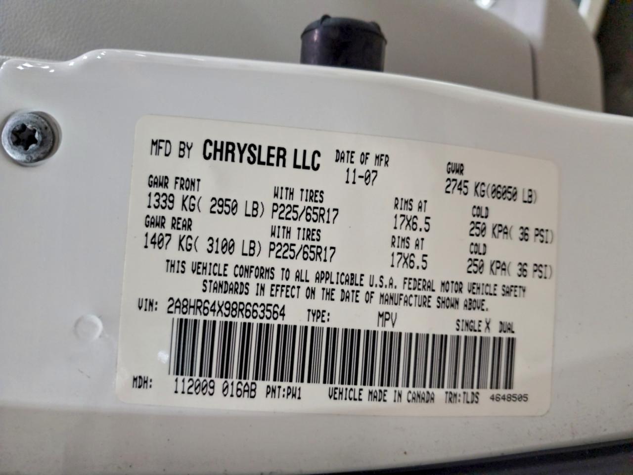 2008 CHRYSLER TOWN & COUNTRY LIMITED photo 13