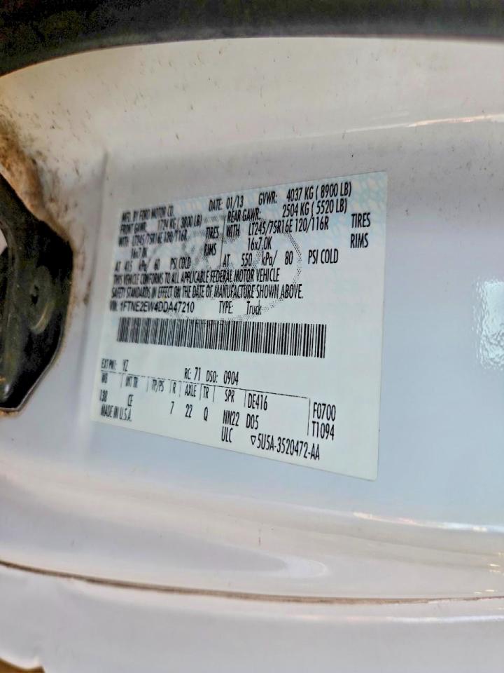 2013 FORD E250 DELIVERY VAN photo 13