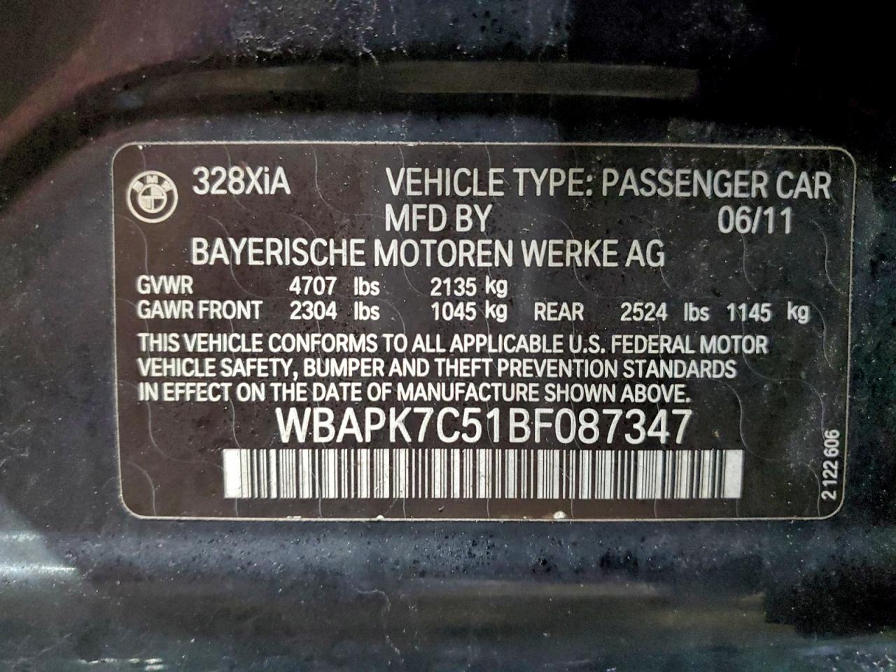 2011 BMW 328 XI photo 12