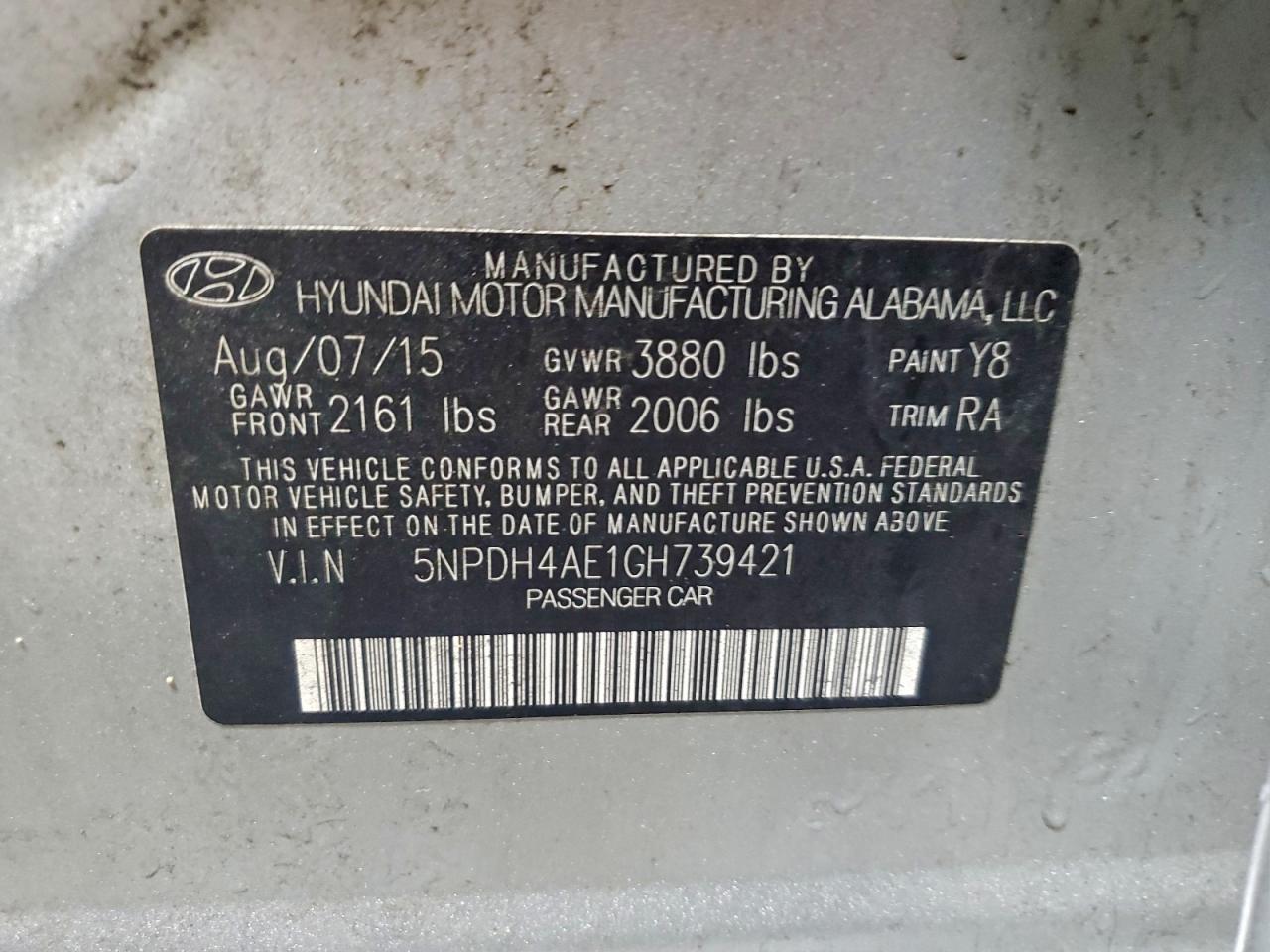 2016 HYUNDAI ELANTRA SE photo 23