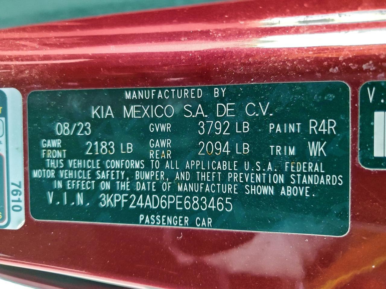 2023 KIA FORTE LX photo 12