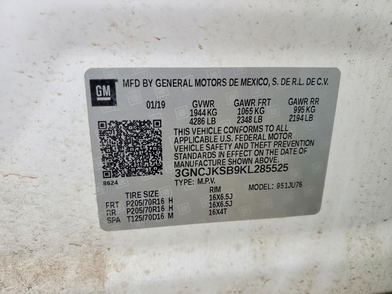 2019 CHEVROLET TRAX LS photo 13