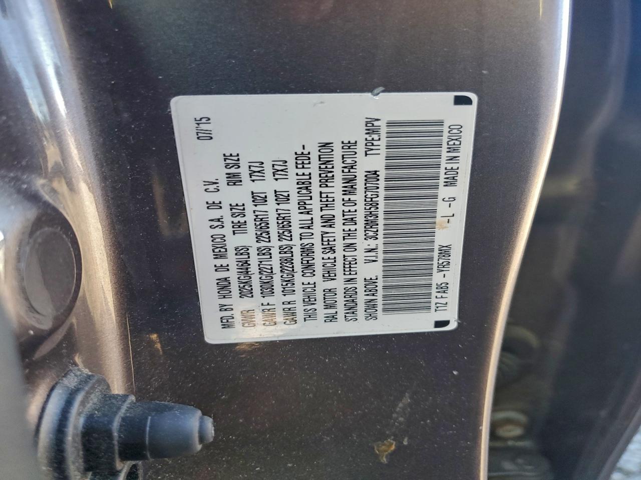2015 HONDA CR-V EX photo 12