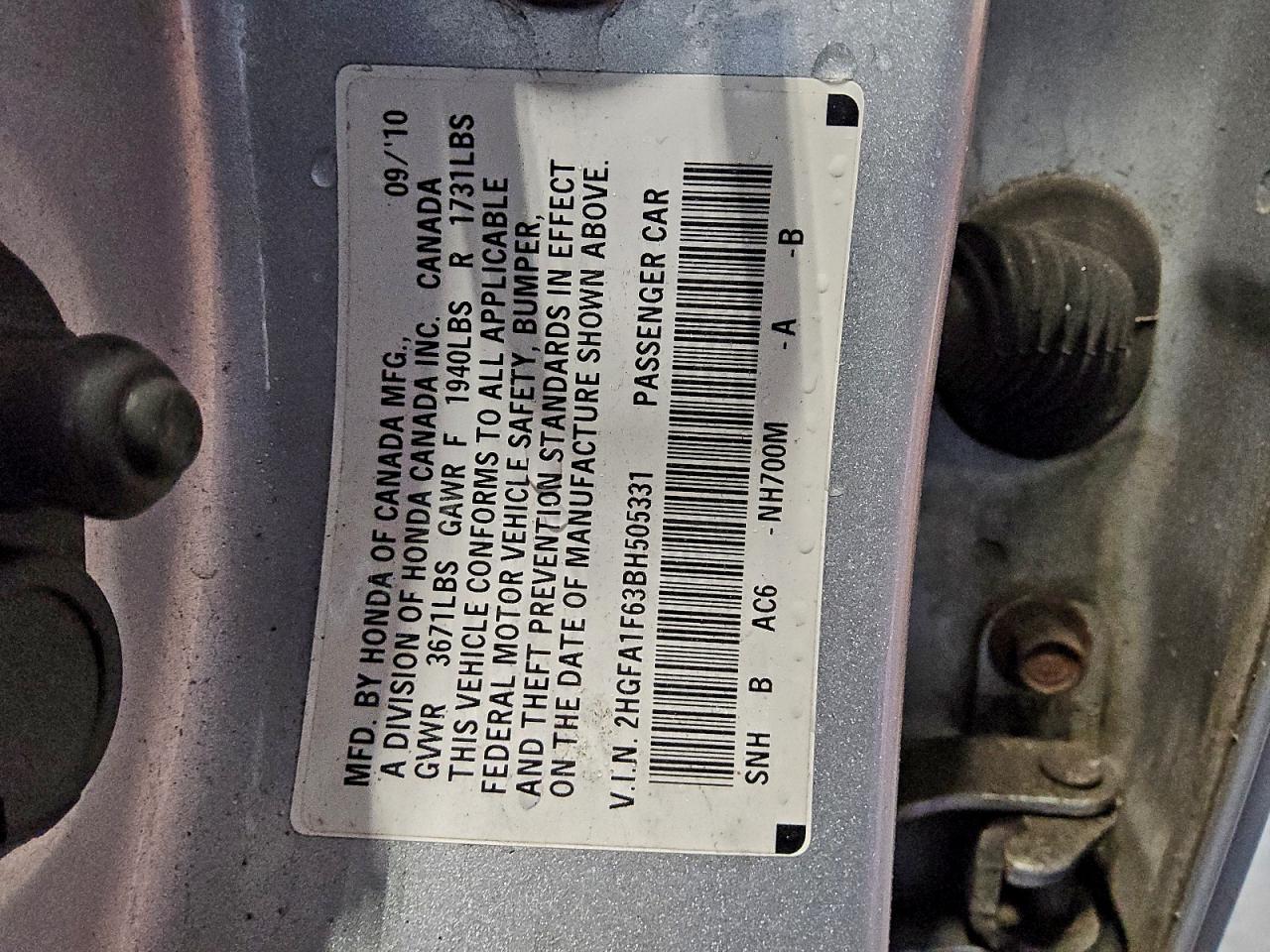 2011 HONDA CIVIC LX-S photo 23