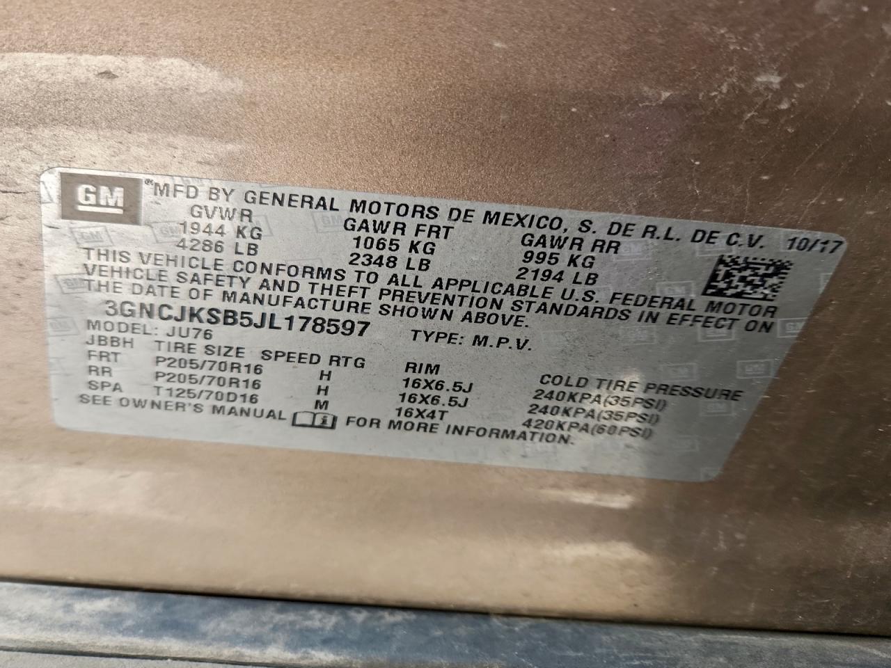 2018 CHEVROLET TRAX LS photo 13