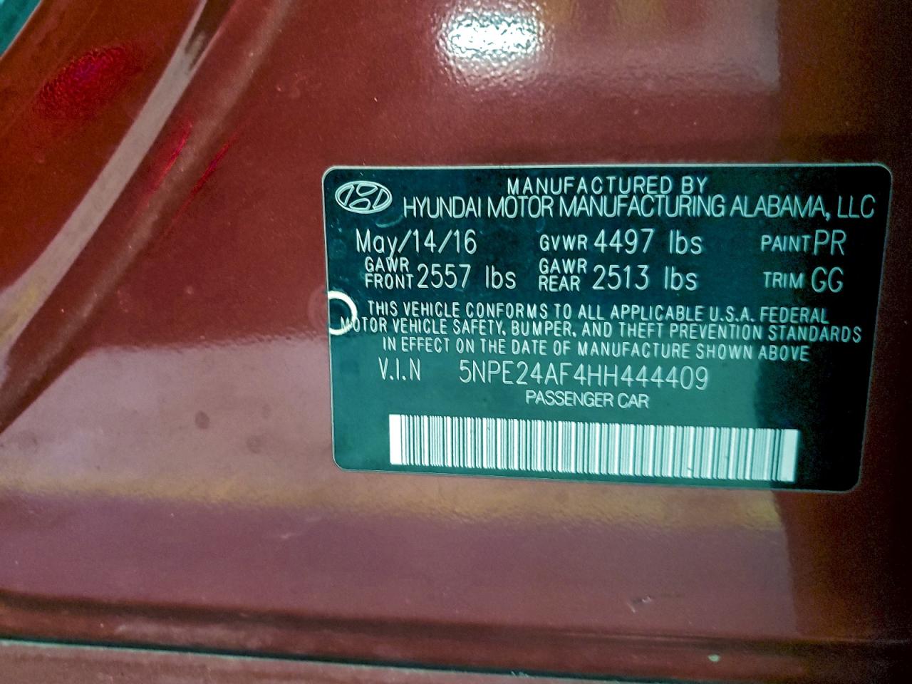 2017 HYUNDAI SONATA SE photo 23