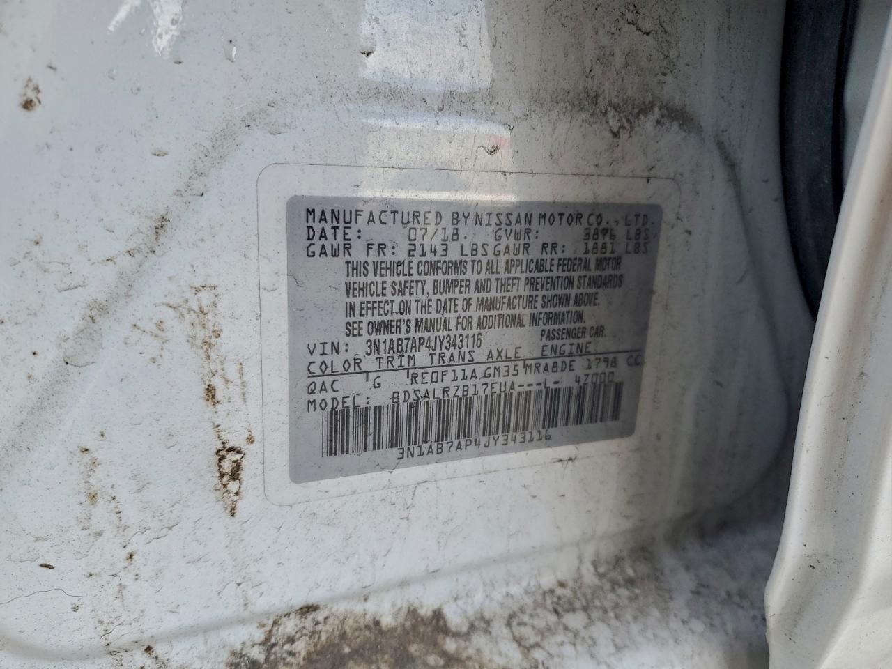 2018 NISSAN SENTRA S photo 13