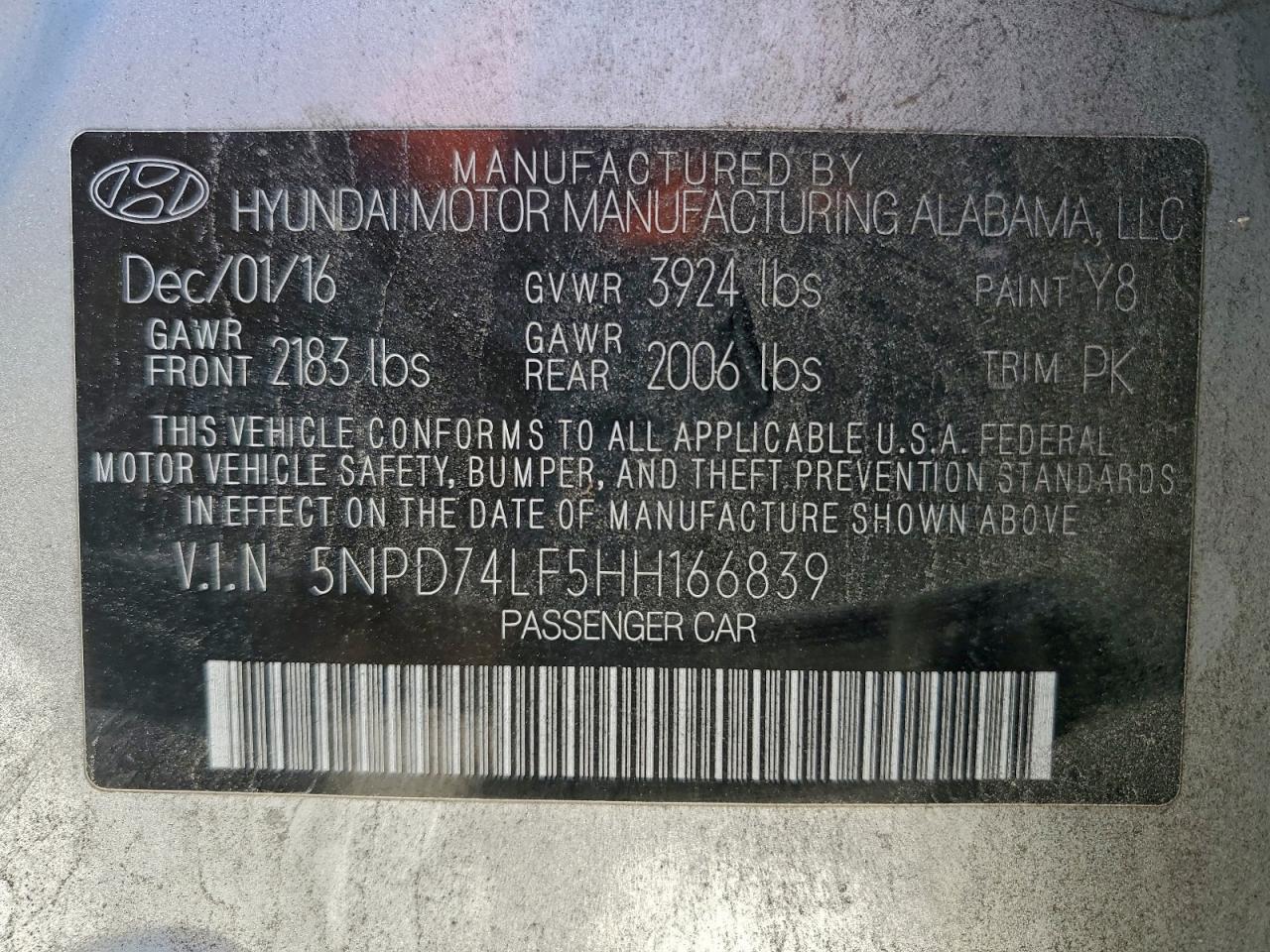 2017 HYUNDAI ELANTRA SE photo 13