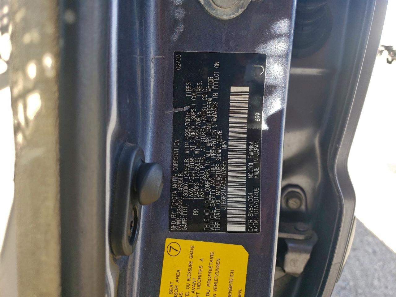 2003 TOYOTA HIGHLANDER LIMITED photo 37