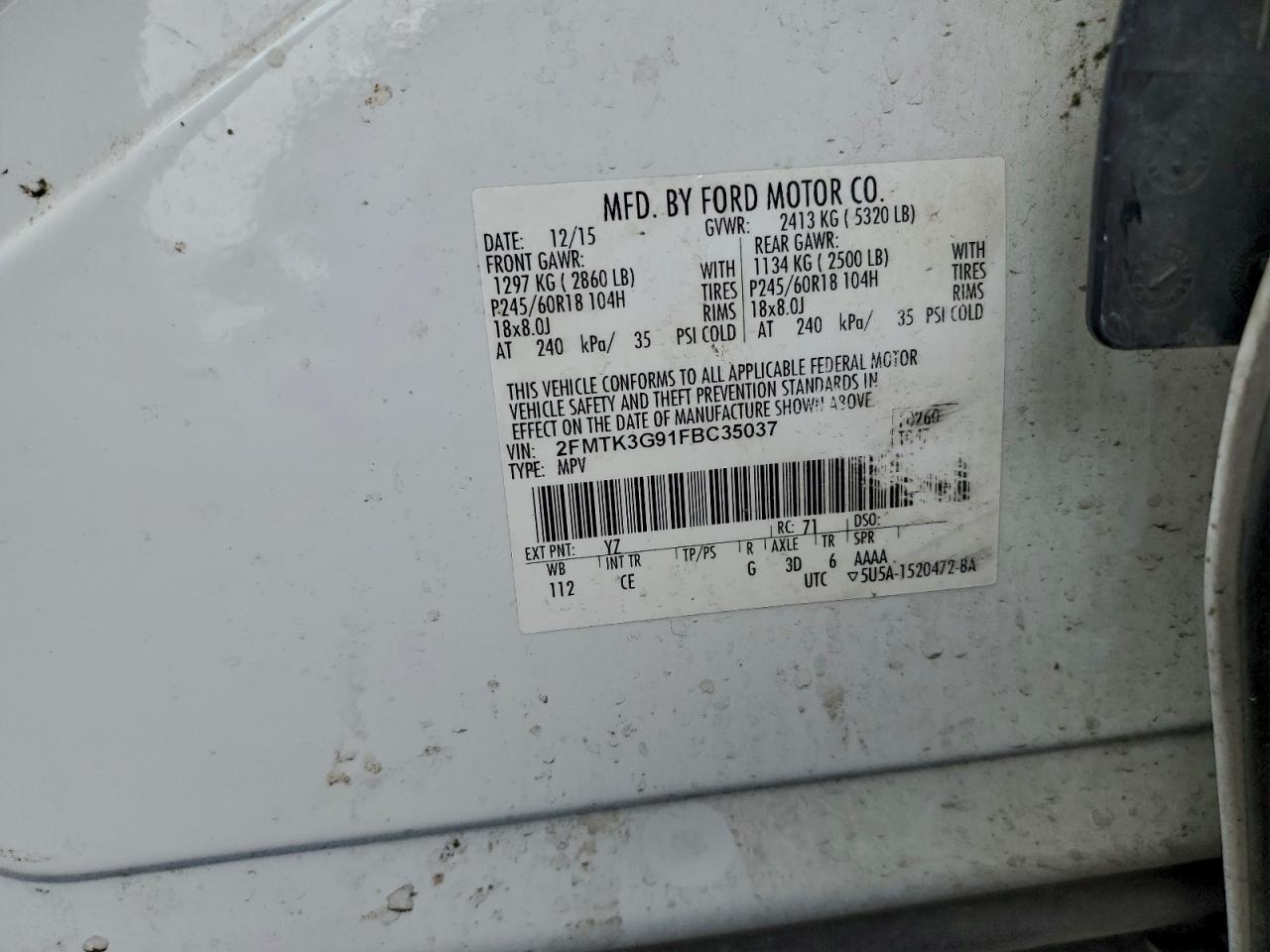 2015 FORD EDGE SE photo 25