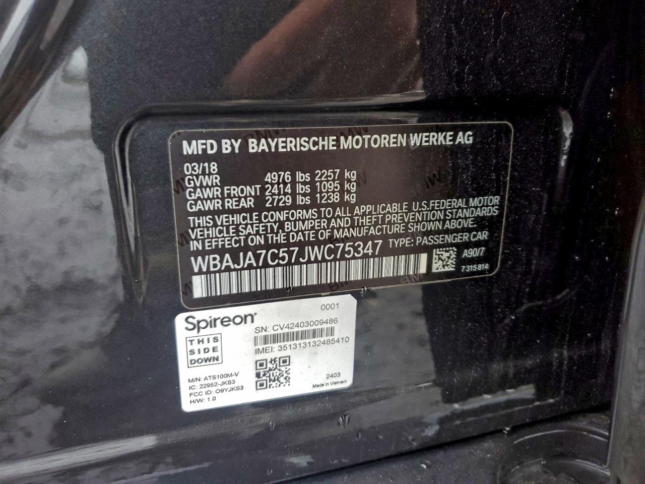 2018 BMW 530 XI photo 12