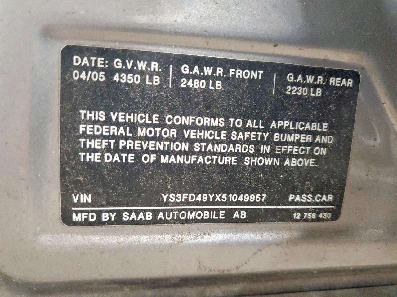 2005 SAAB 9-3 ARC photo 12
