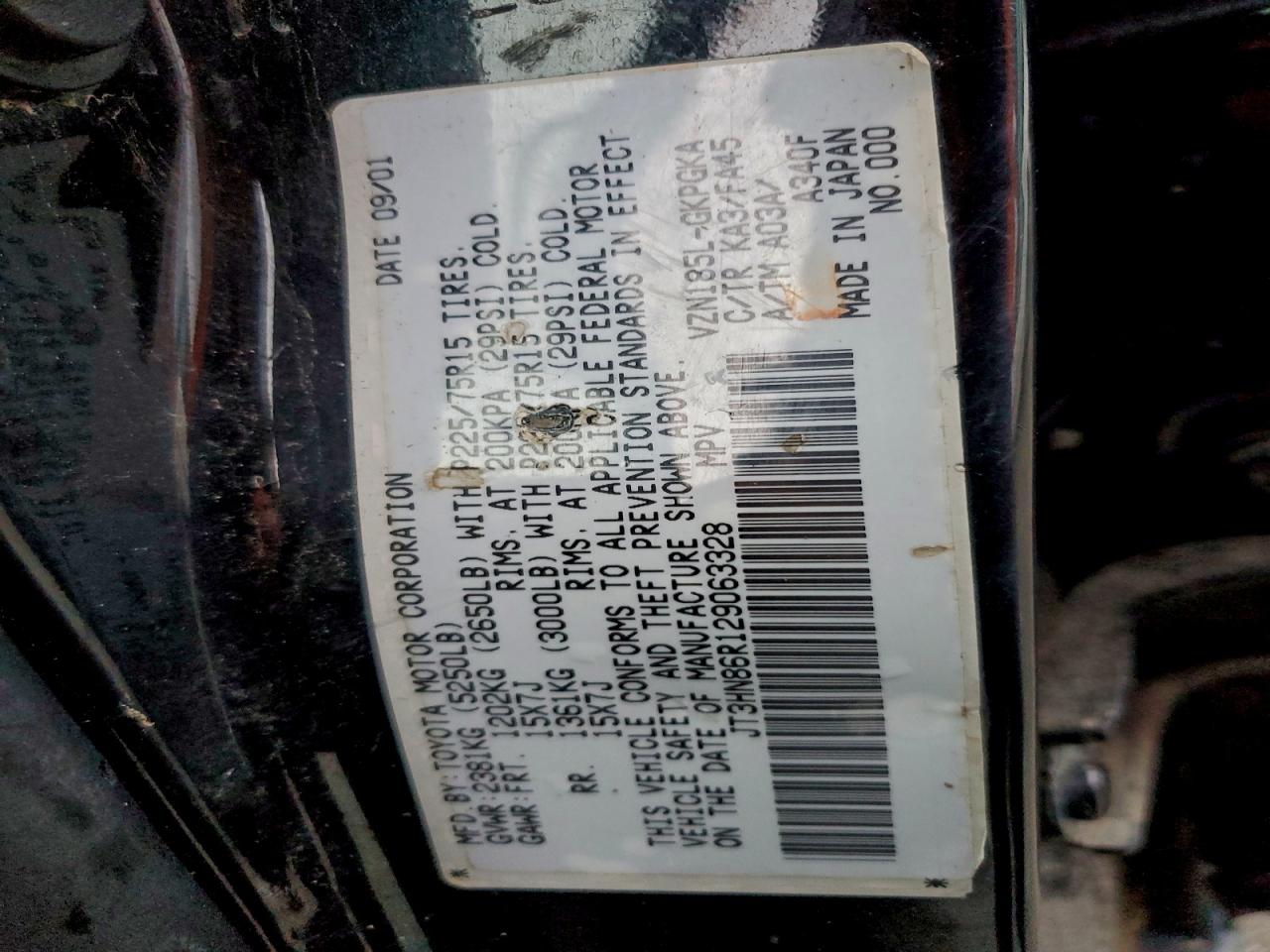 2002 TOYOTA 4RUNNER SR5 photo 13