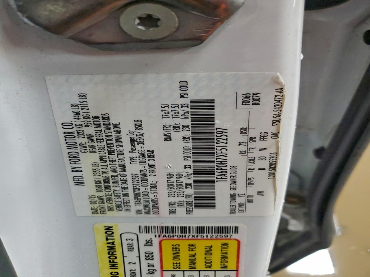 2015 FORD FUSION SE photo 13
