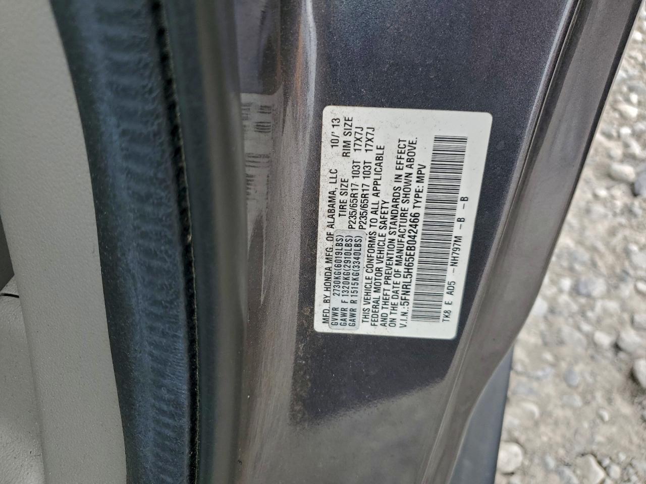 2014 HONDA ODYSSEY EXL photo 14