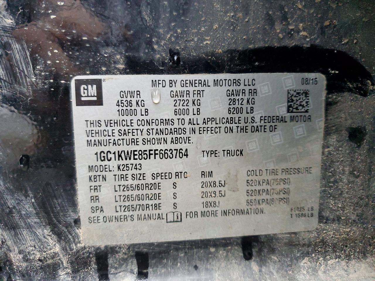 2015 CHEVROLET SILVERADO K2500 HEAVY DUTY LTZ photo 12