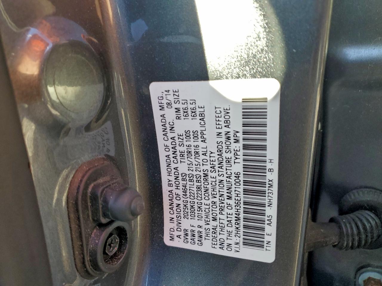 2014 HONDA CR-V LX photo 14