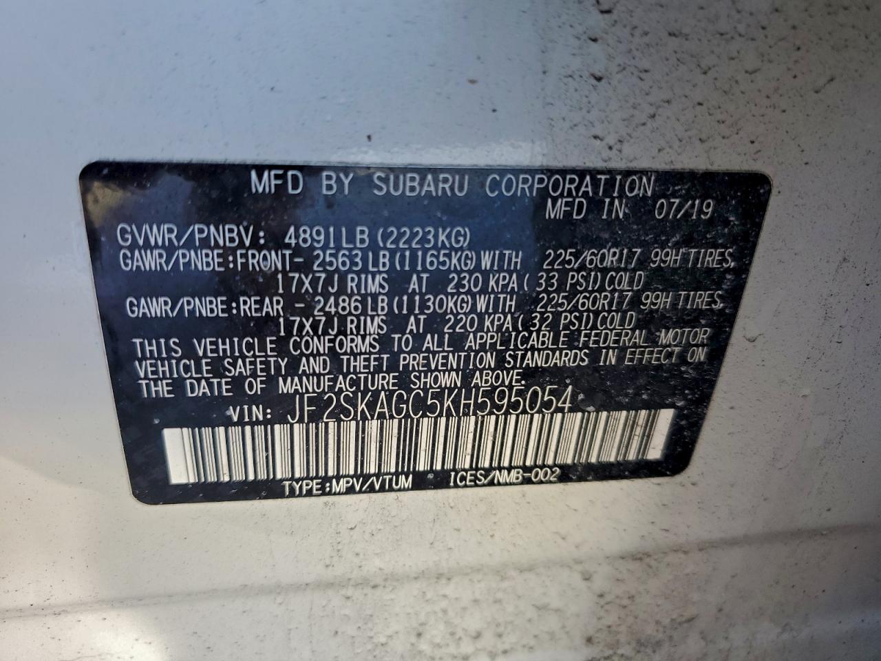 2019 SUBARU FORESTER PREMIUM photo 13