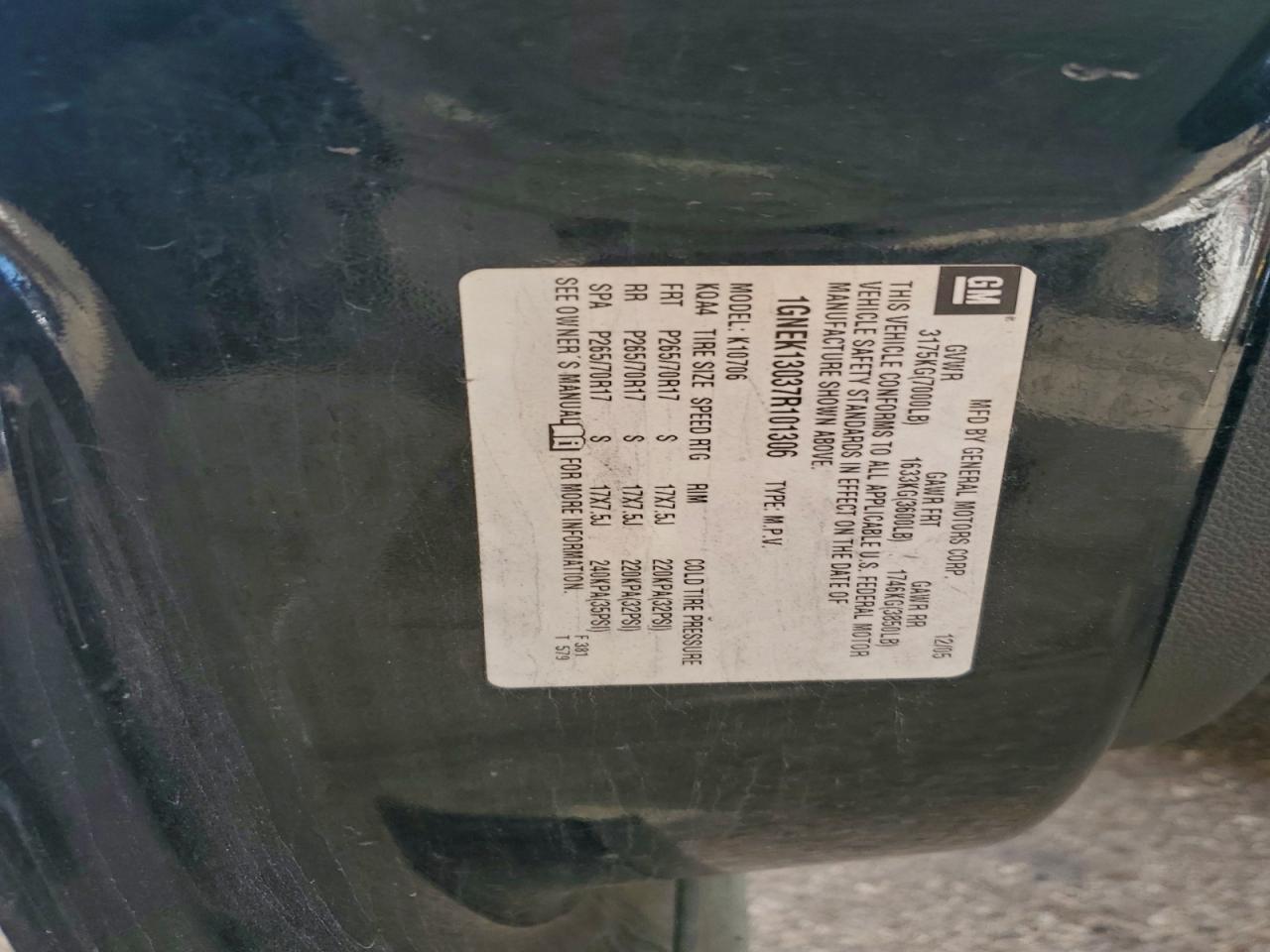 2007 CHEVROLET TAHOE K1500 photo 12