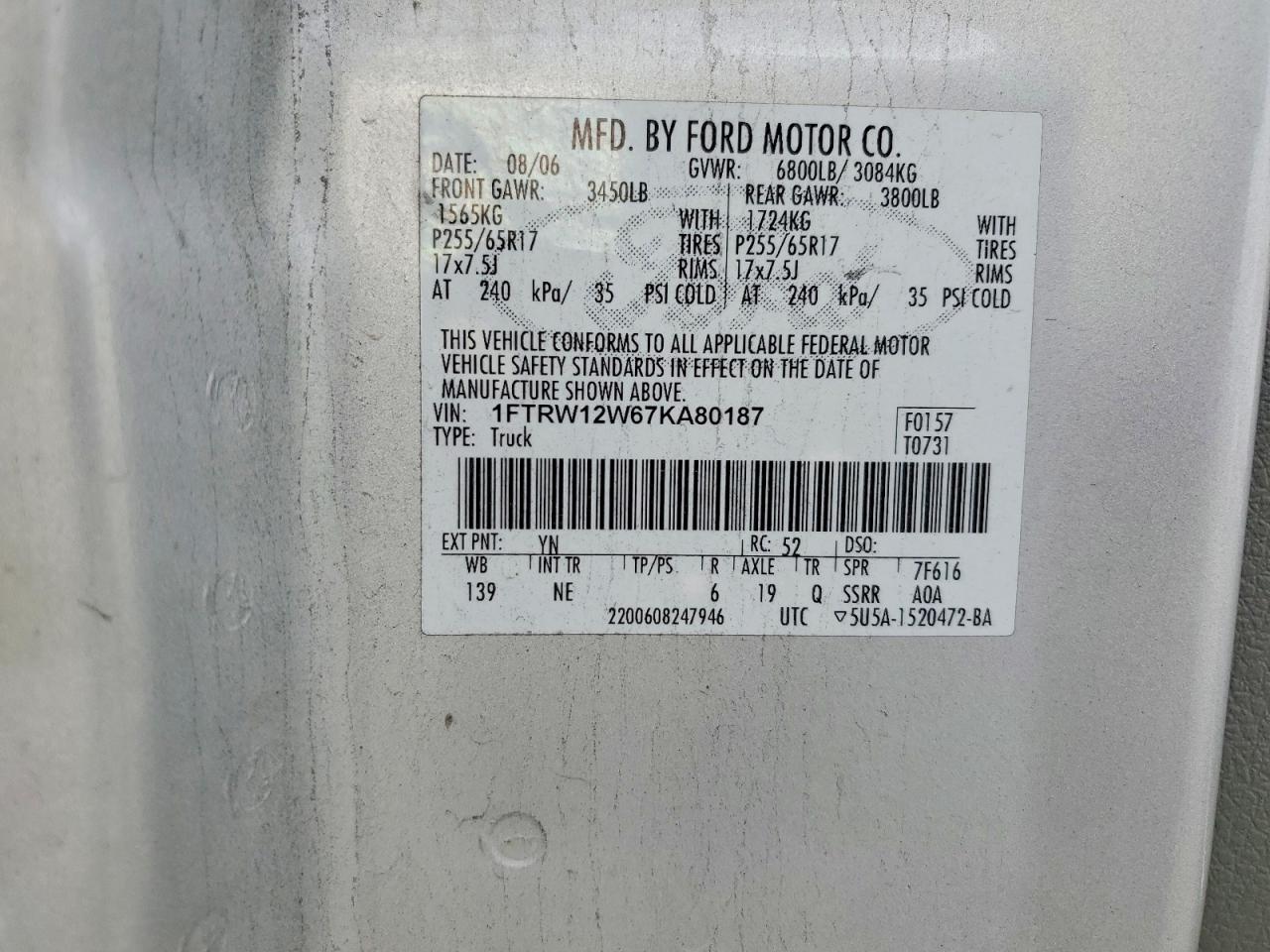 2007 FORD F150 SUPERCREW photo 23