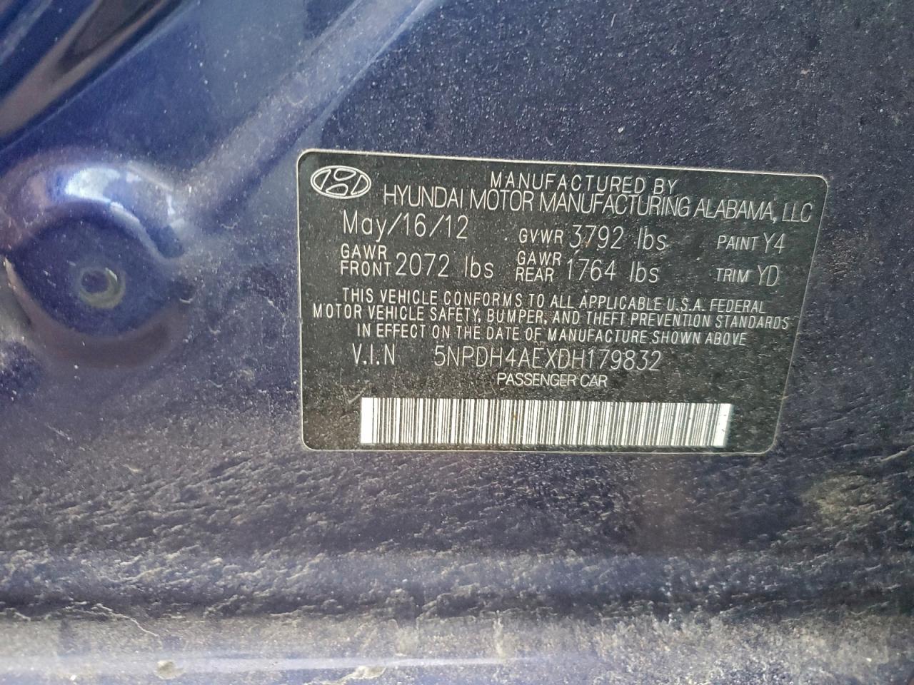 2013 HYUNDAI ELANTRA GLS photo 34
