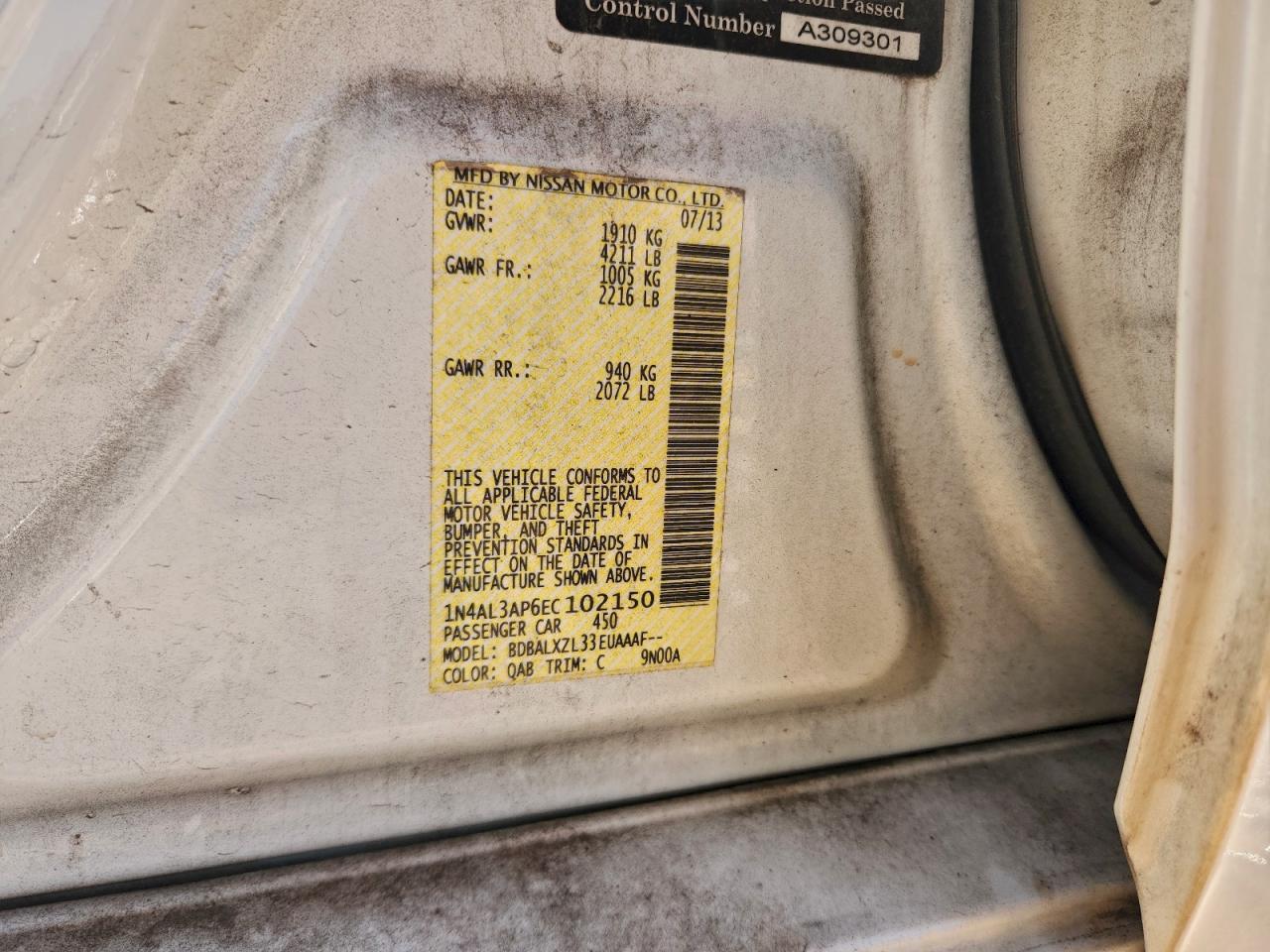 2014 NISSAN ALTIMA 2.5 photo 13