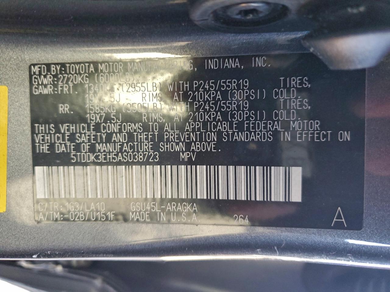 2010 TOYOTA HIGHLANDER LIMITED photo 14