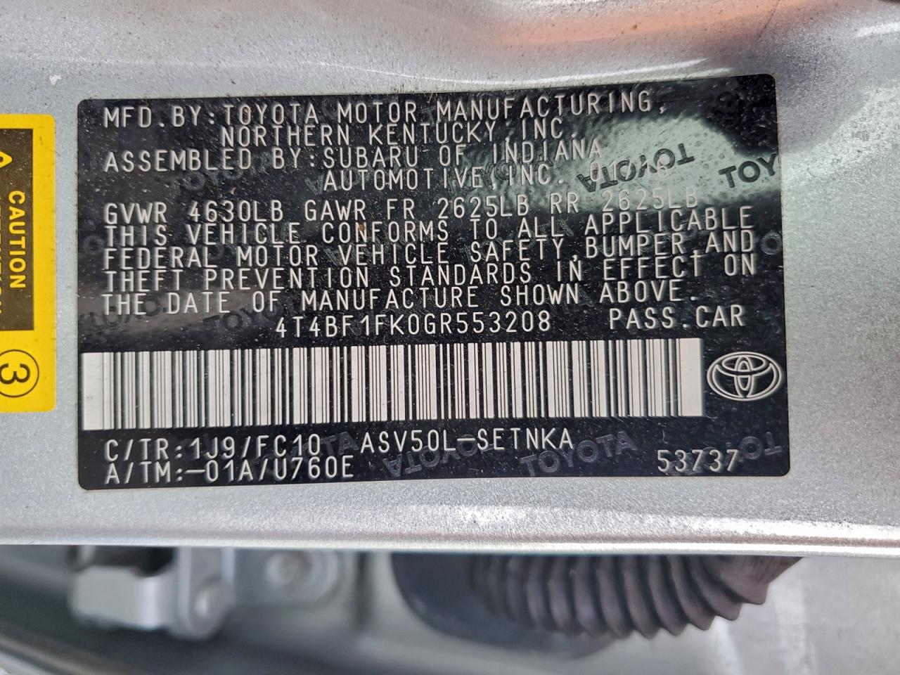 2016 TOYOTA CAMRY LE photo 12
