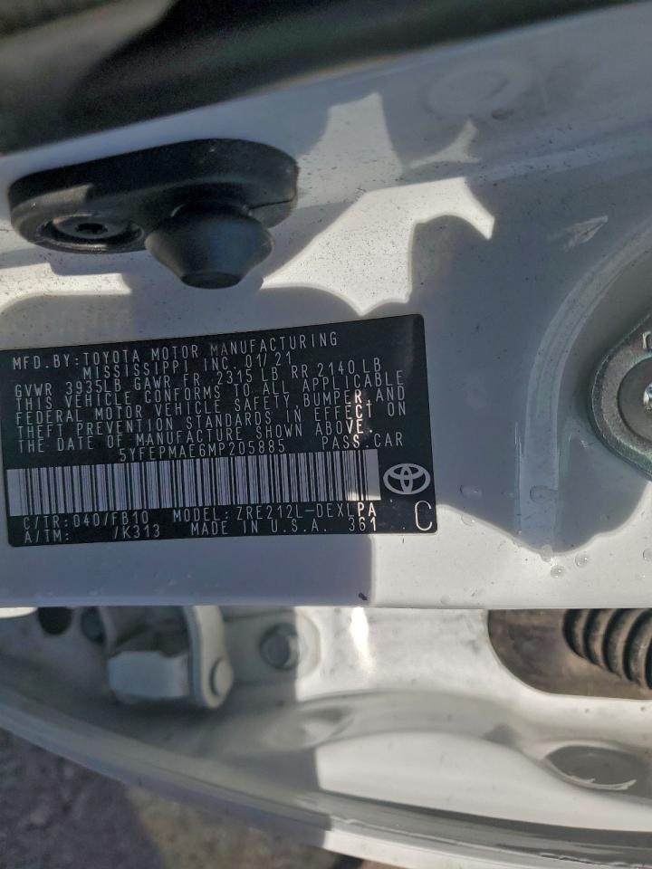 2021 TOYOTA COROLLA LE photo 12