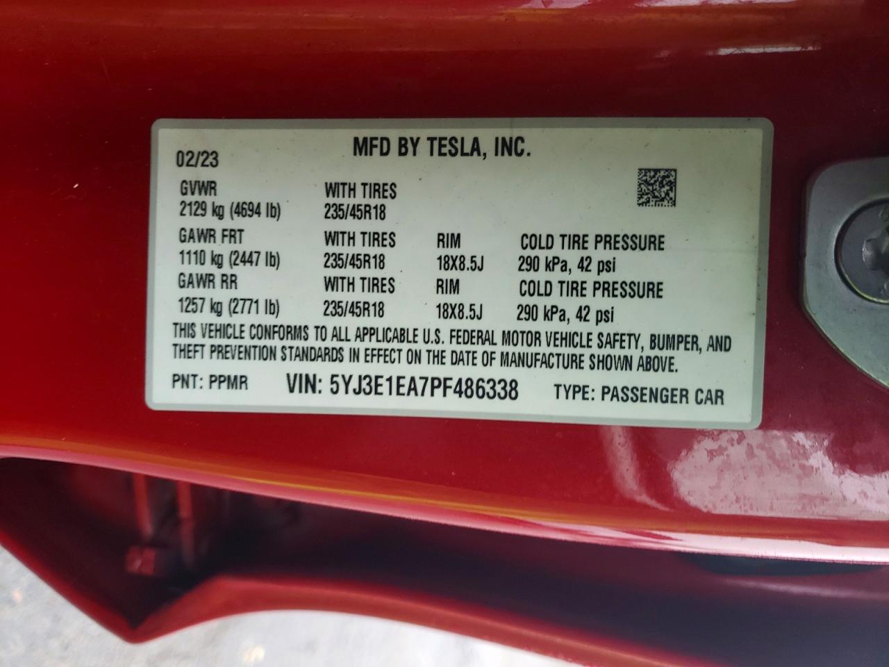 2023 TESLA MODEL 3 photo 12
