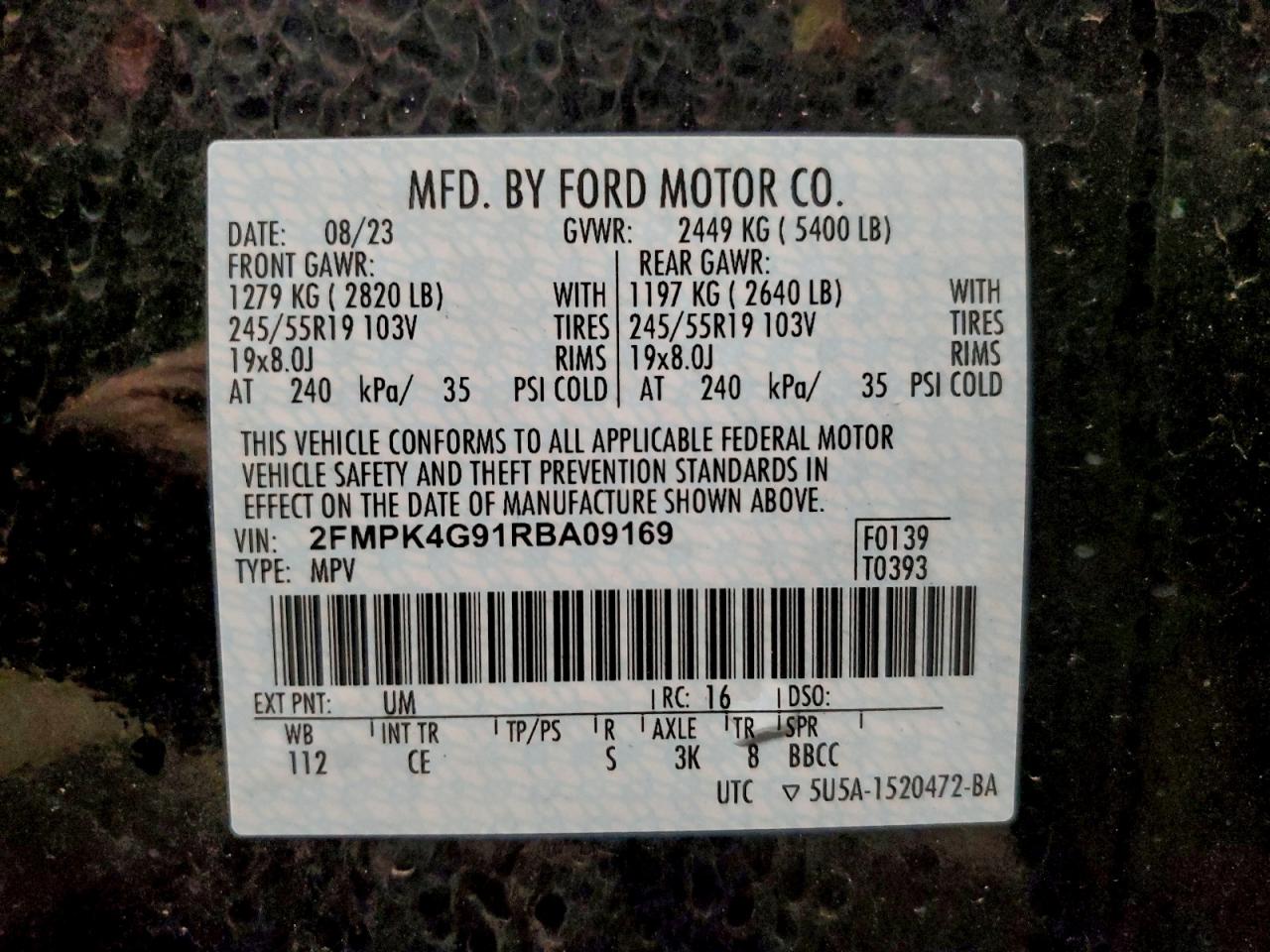 2024 FORD EDGE SE photo 14