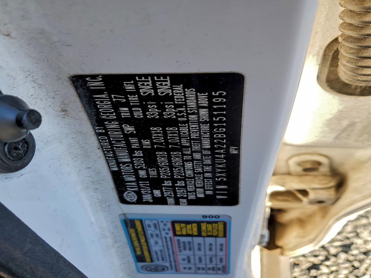 2011 KIA SORENTO EX photo 25