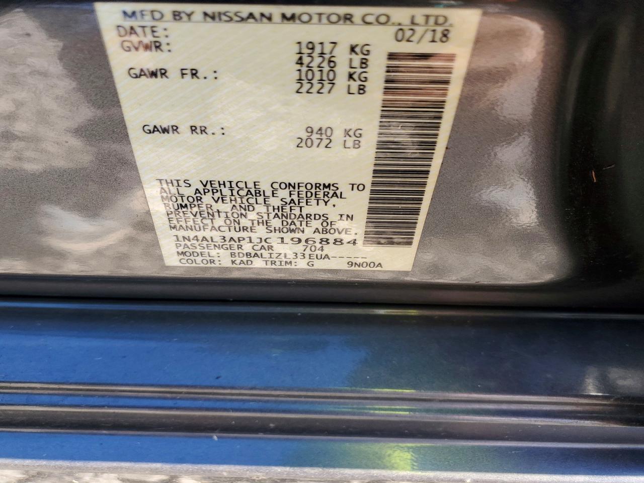 2018 NISSAN ALTIMA 2.5 photo 23