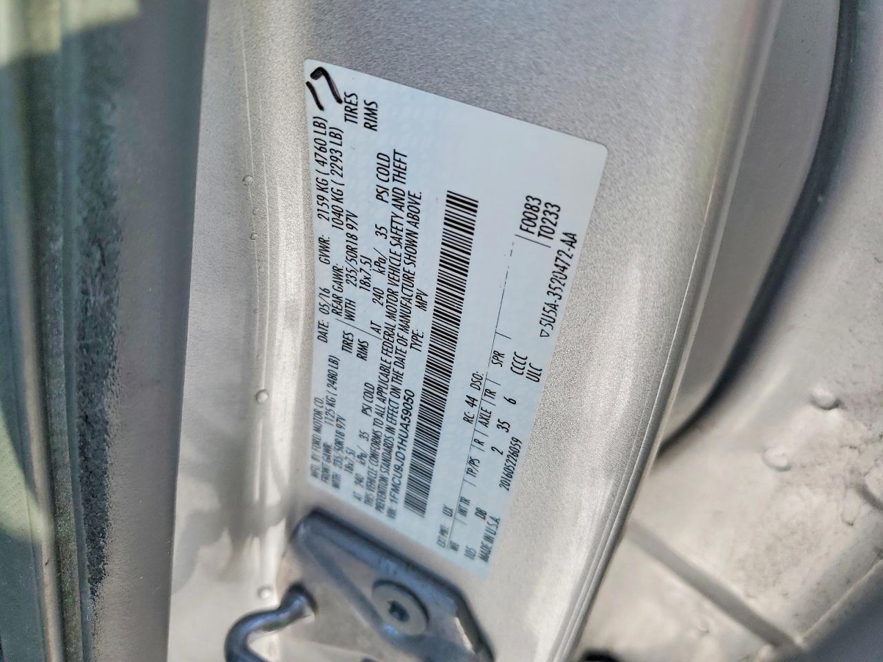 2017 FORD ESCAPE TITANIUM photo 13