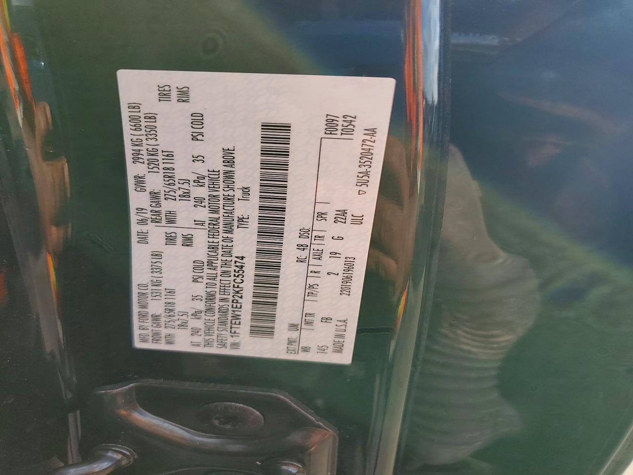 2019 FORD F150 SUPERCREW photo 12