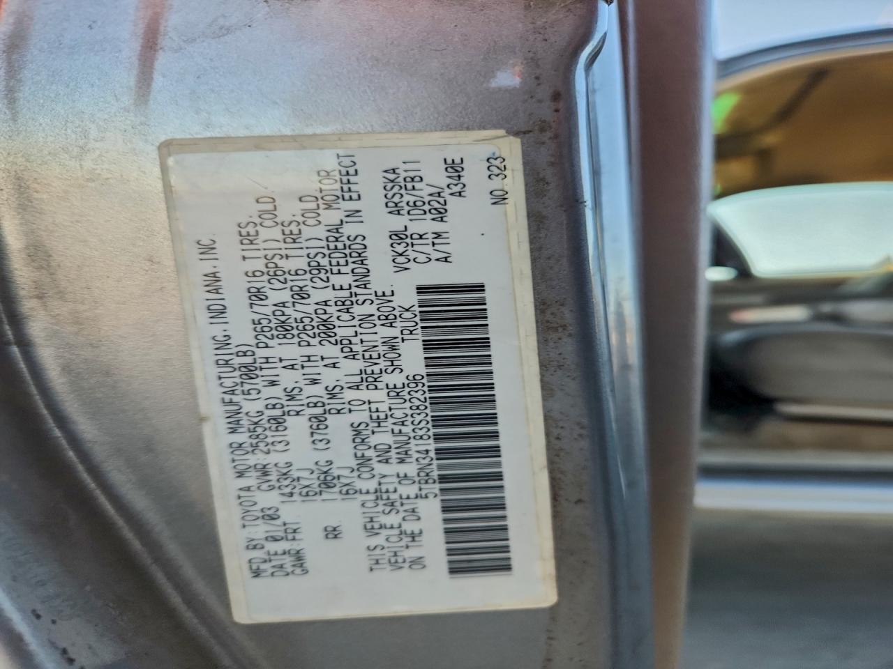 2003 TOYOTA TUNDRA ACCESS CAB SR5 photo 12
