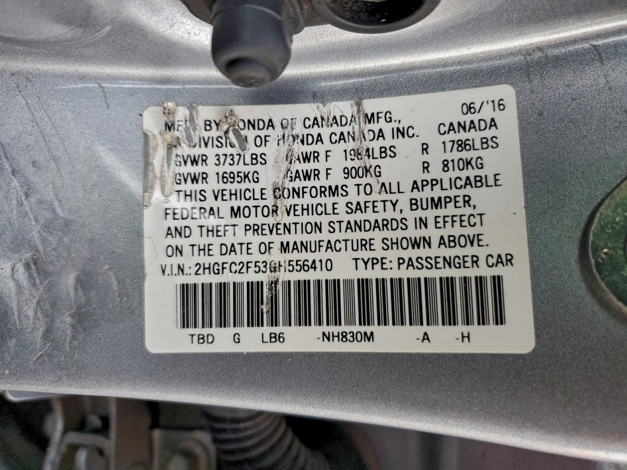 2016 HONDA CIVIC LX photo 13