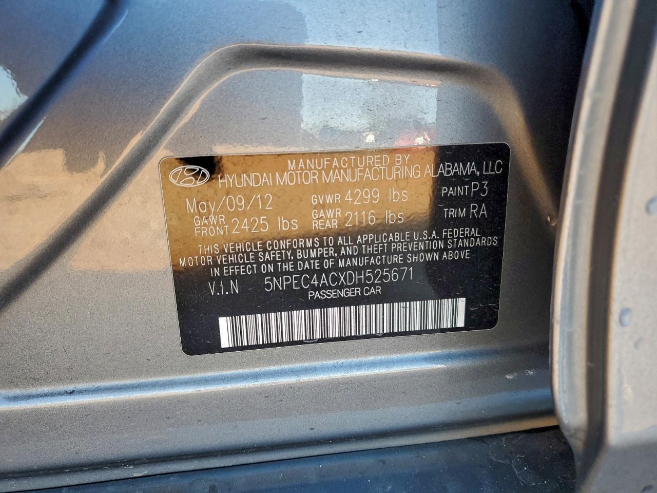 2013 HYUNDAI SONATA SE photo 12