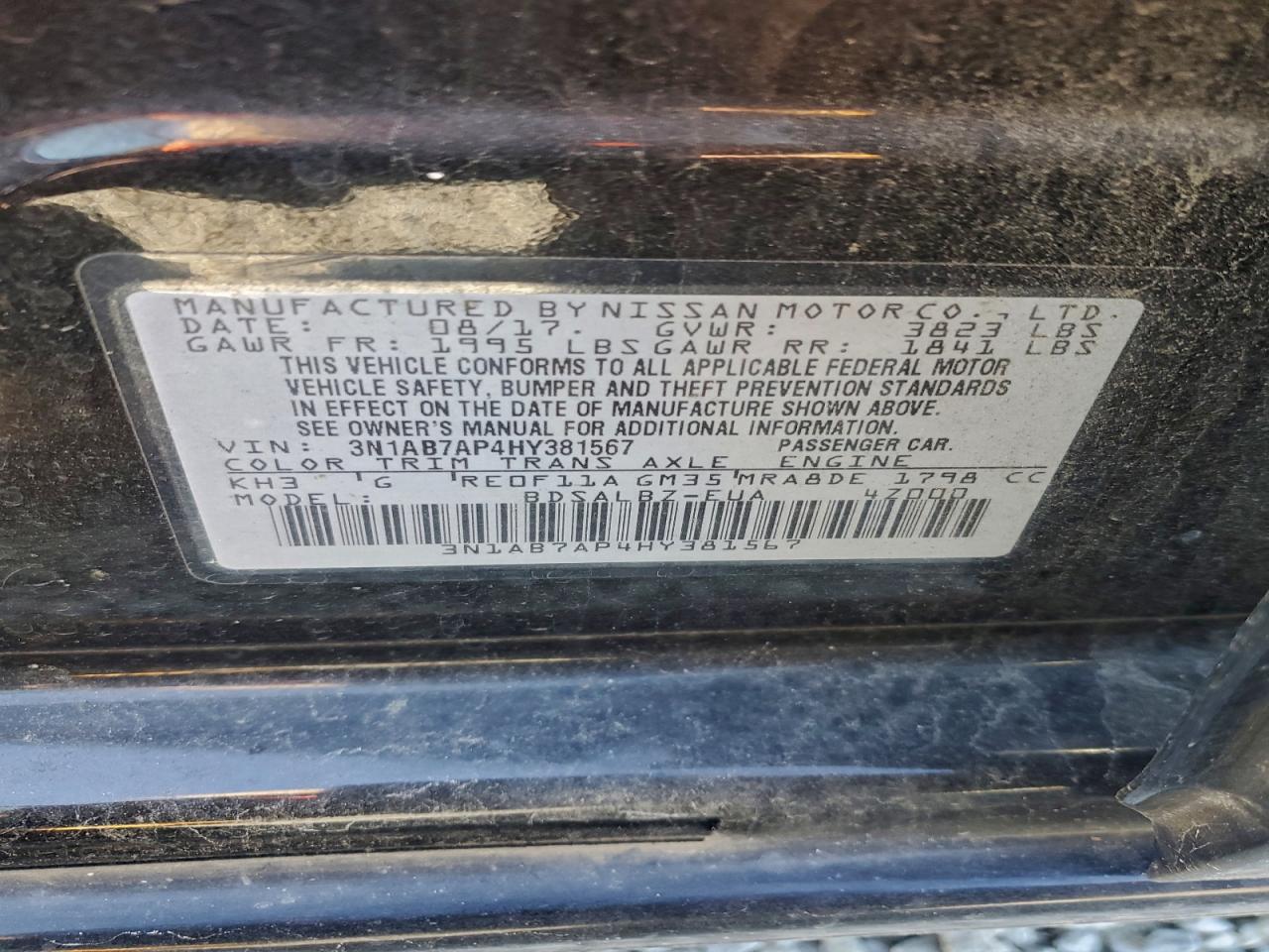 2017 NISSAN SENTRA S photo 12