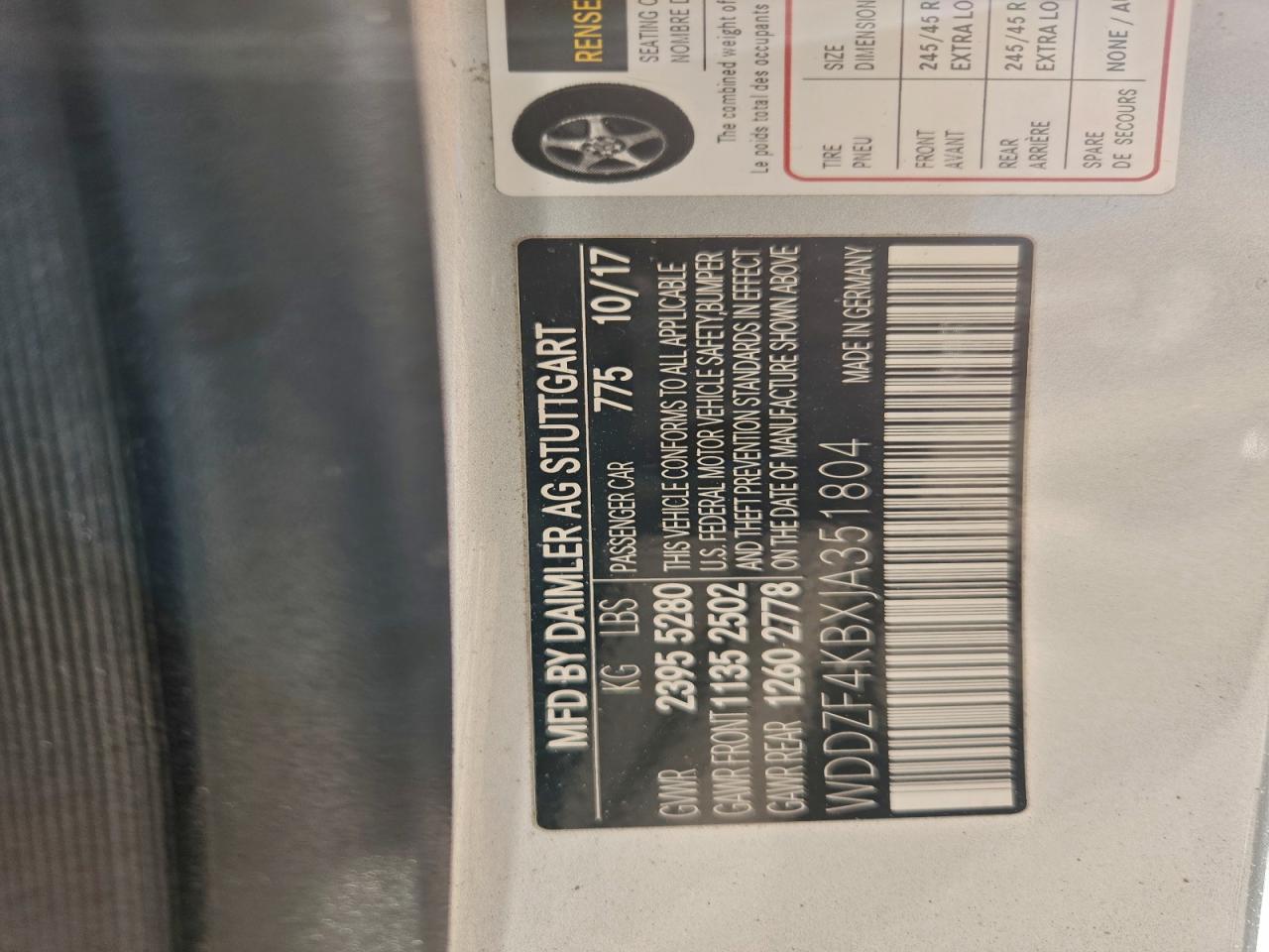 2018 MERCEDES-BENZ E 300 4MATIC photo 12