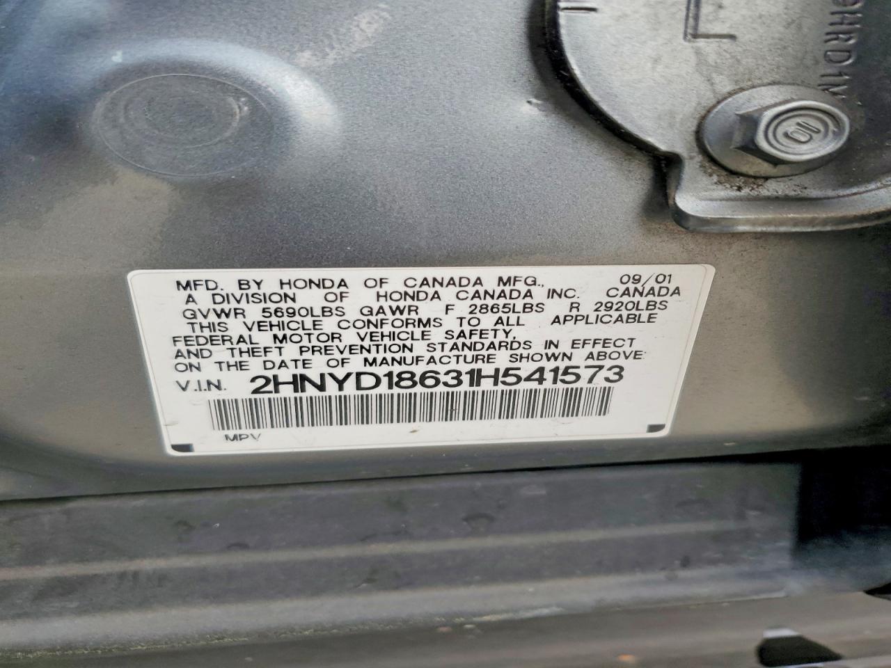2001 ACURA MDX TOURING photo 13