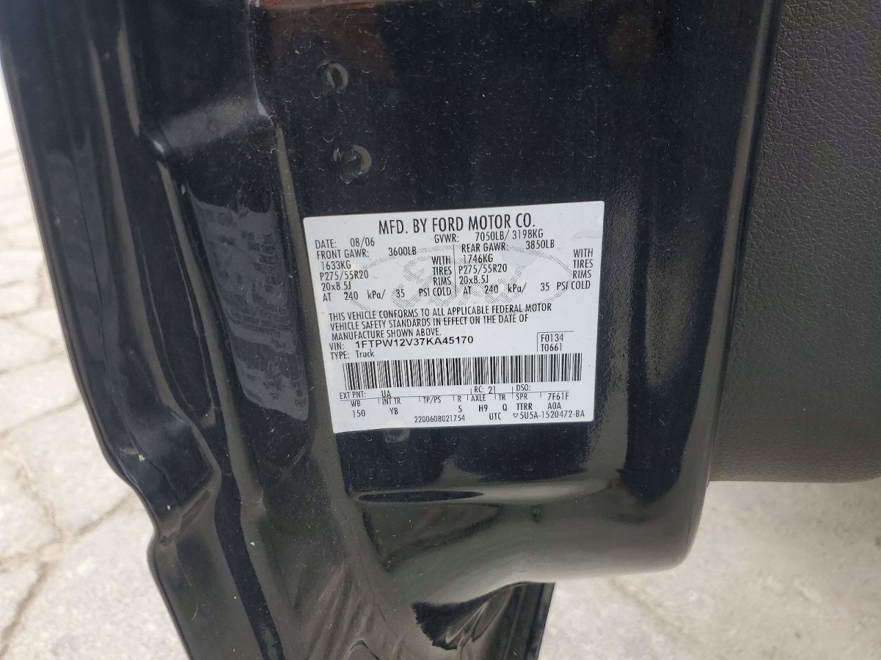 2007 FORD F150 SUPERCREW photo 12