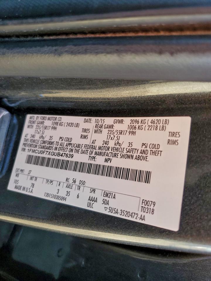 2016 FORD ESCAPE S photo 25