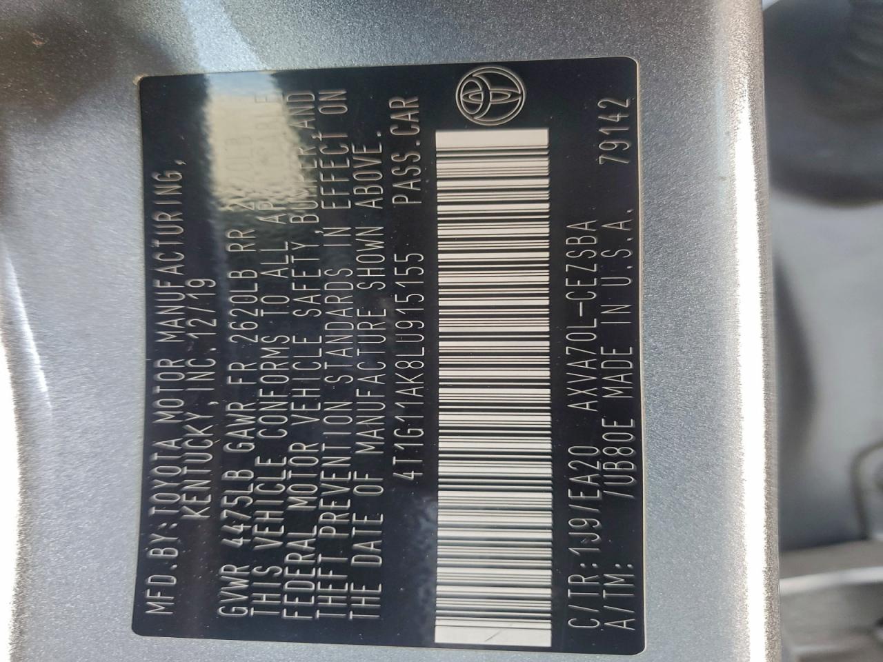 2020 TOYOTA CAMRY SE photo 23