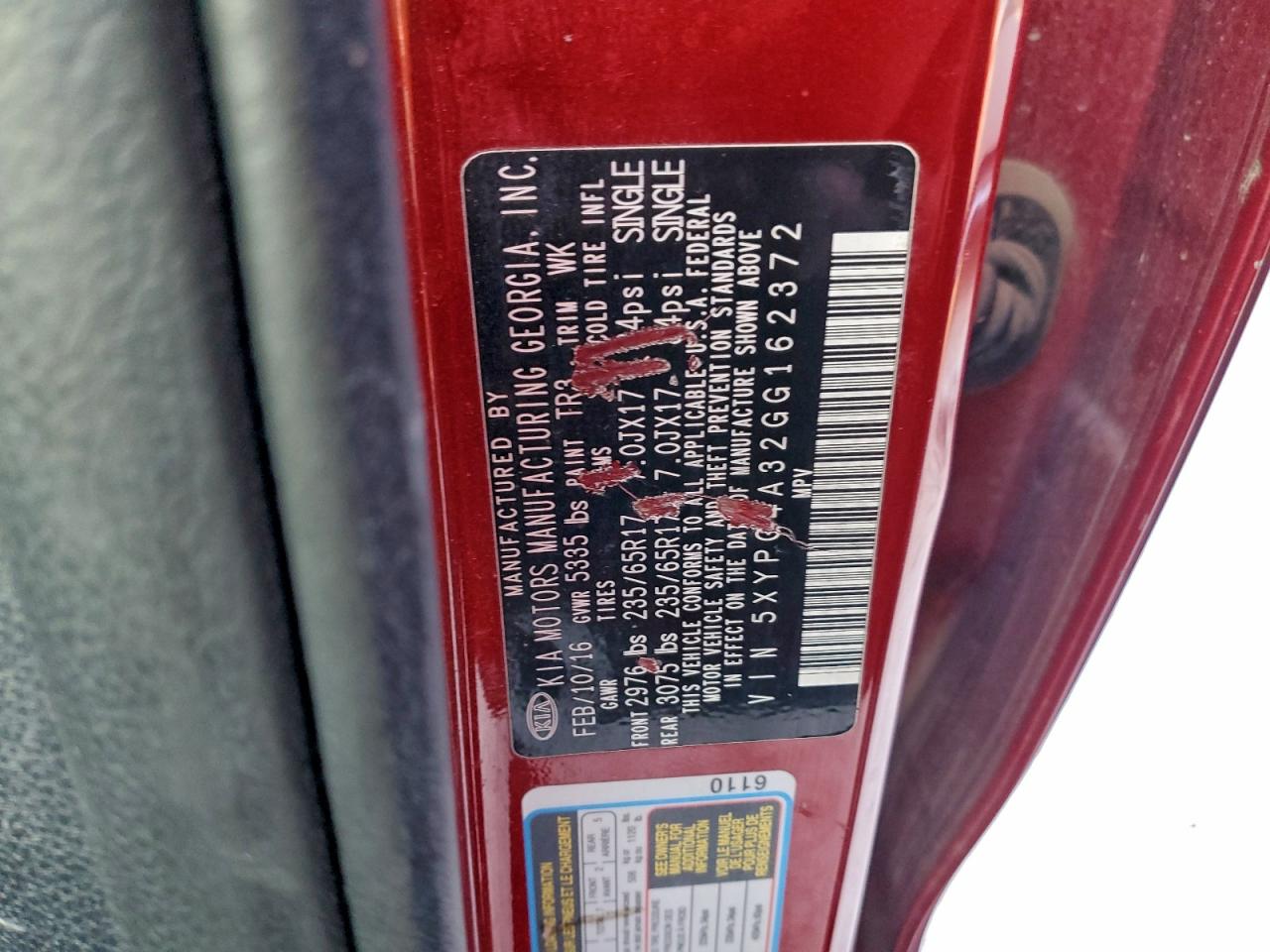2016 KIA SORENTO LX photo 13