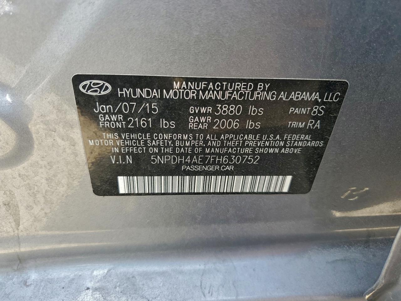 2015 HYUNDAI ELANTRA SE photo 12