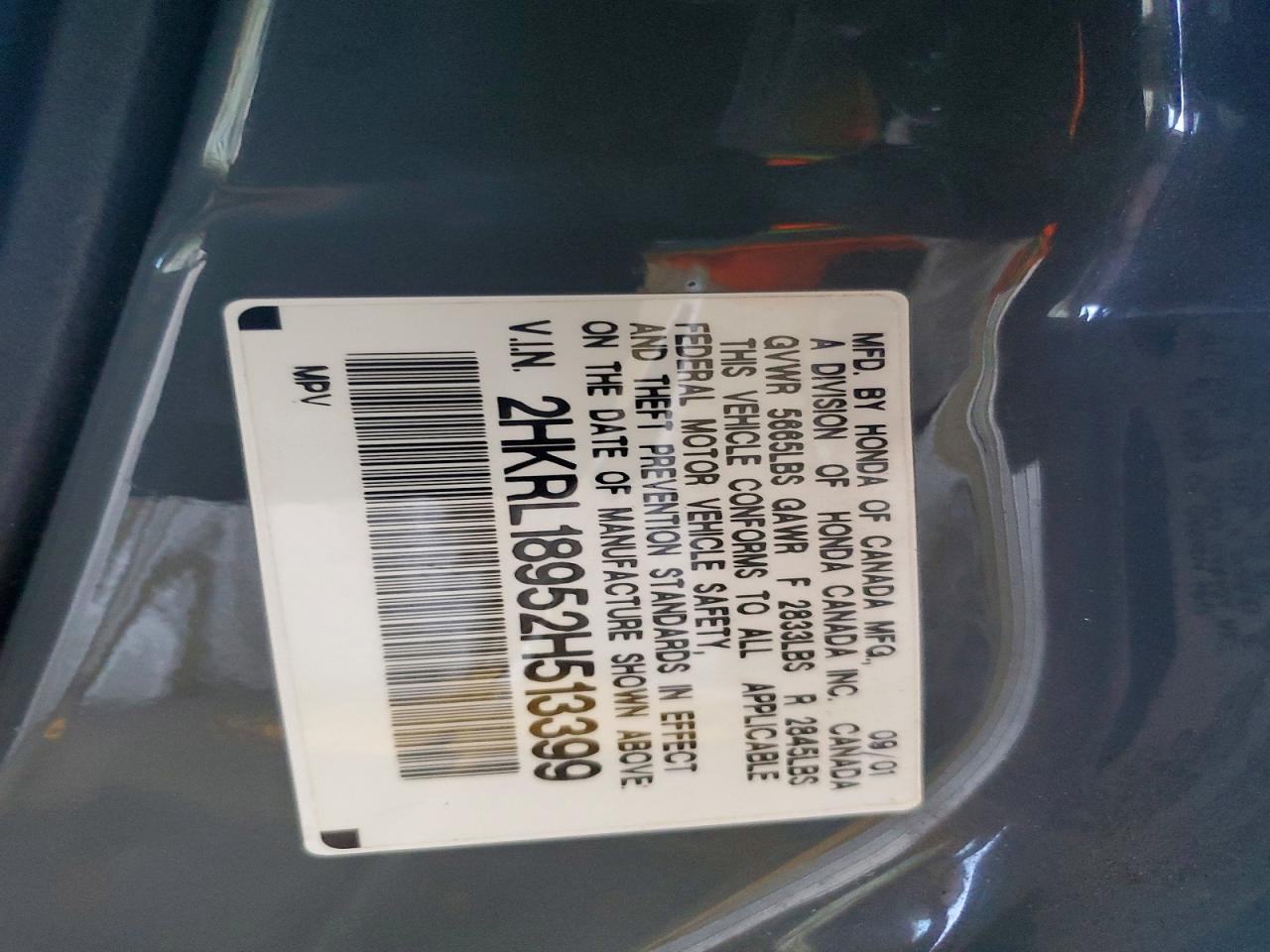 2002 HONDA ODYSSEY EXL photo 13