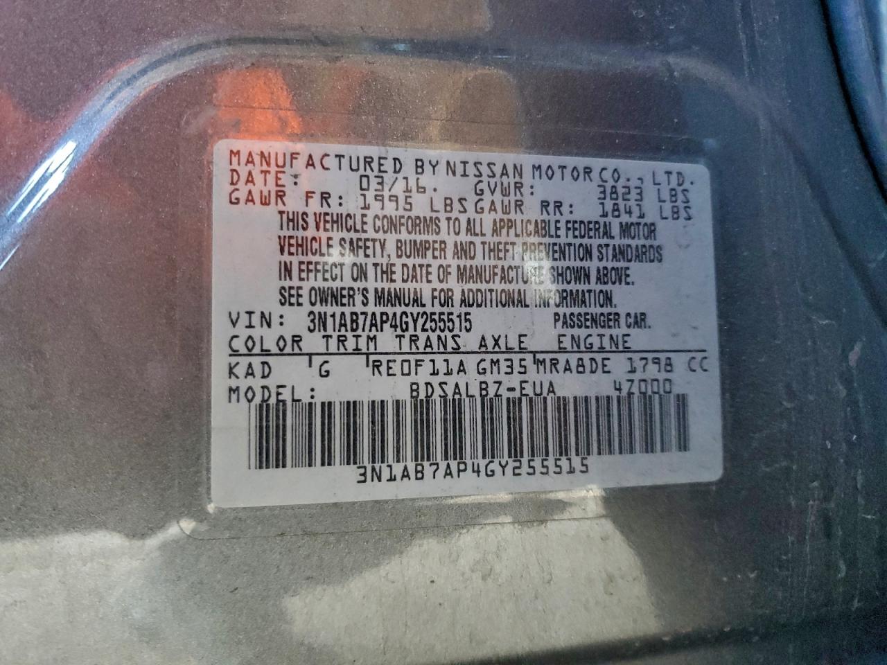 2016 NISSAN SENTRA S photo 23